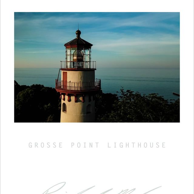 Sweetwater Seas Fine Art Poster - Gross Point Lighthouse Aerial 2