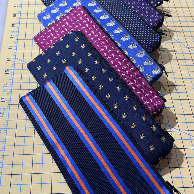 Silk padded pencil case
