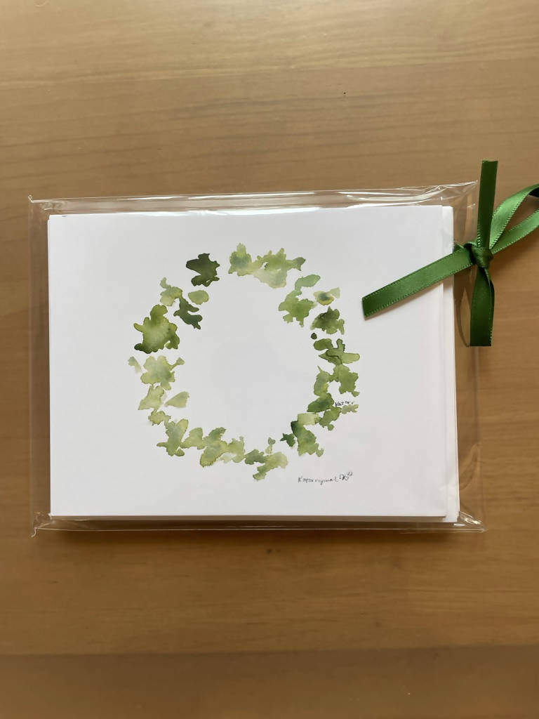 "Ivy Wreath" Note Cards by Katherine Orr
