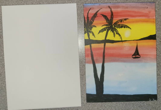 3.5x5 Sunset Watercolor Printed Card