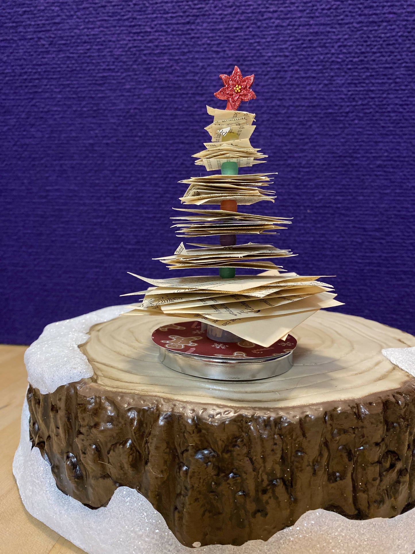 Book Page Christmas Trees