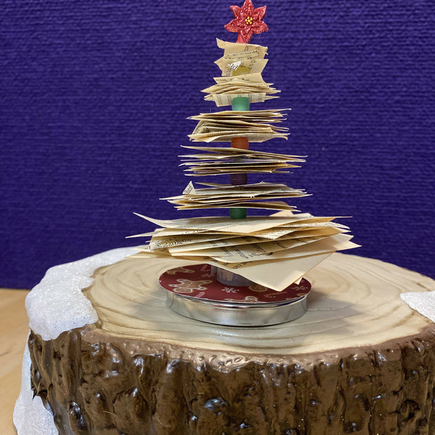 Book Page Christmas Trees