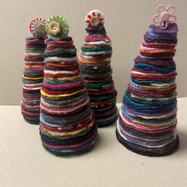 Medium Repurposed Sweater Felted Wool Tree