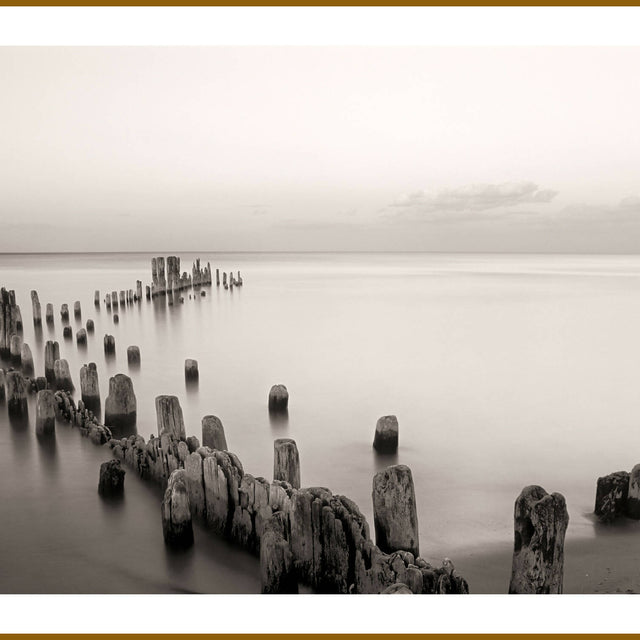 Old Pier, Lighthouse Beach - Framed Print