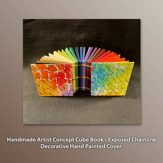 Handmade Book • Artist Concept Cube Book, Rainbow