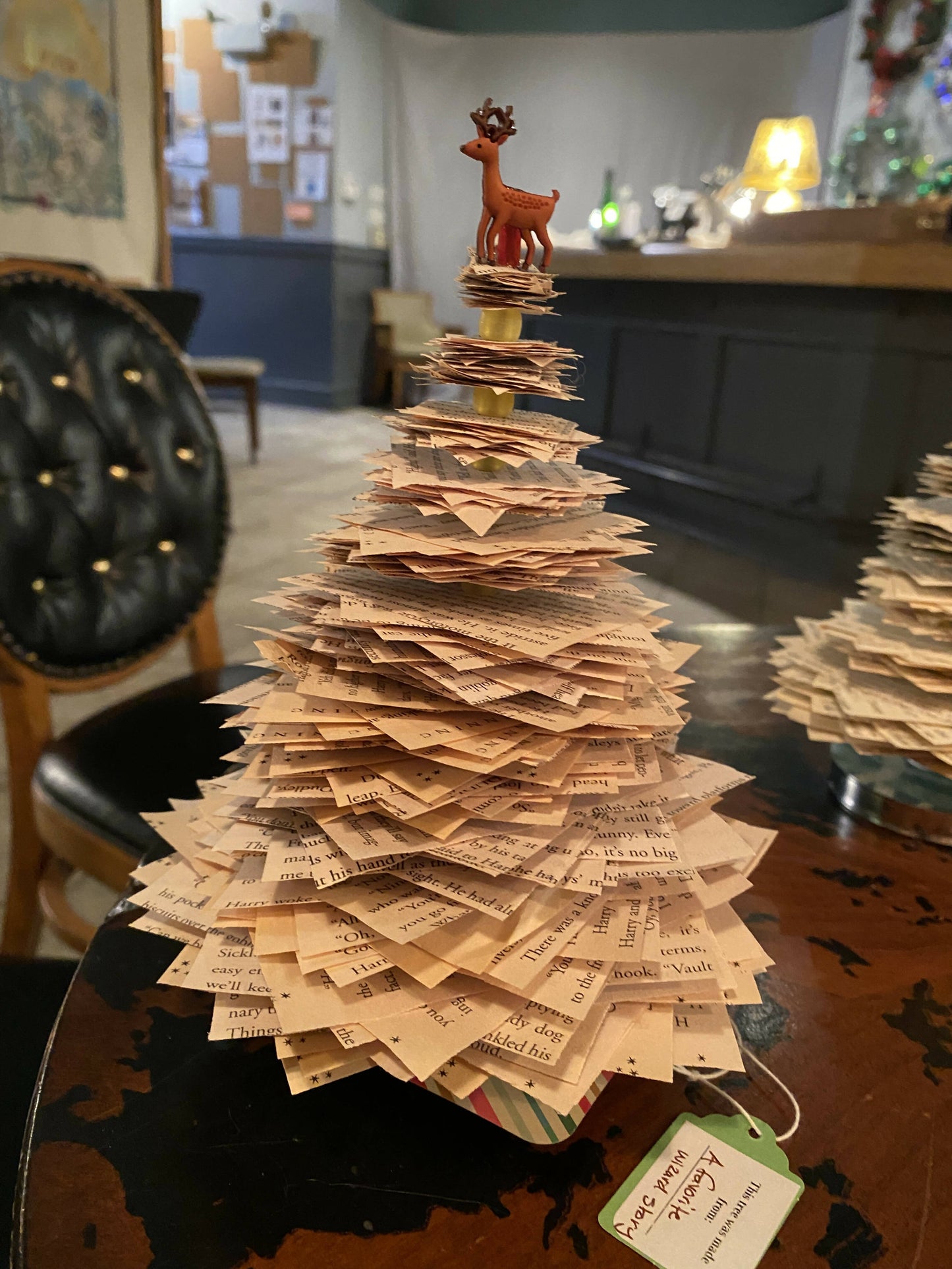 Book Page Christmas Trees