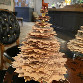 Book Page Christmas Trees