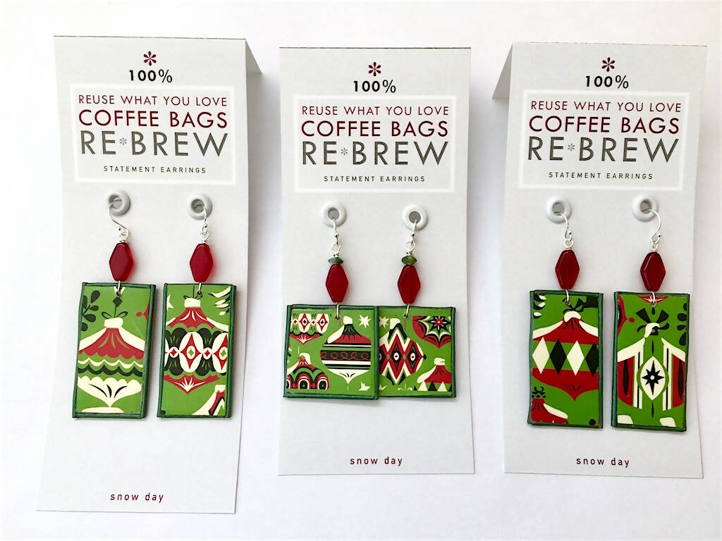 Re*Brew Statement Earrings / Holiday Dangle