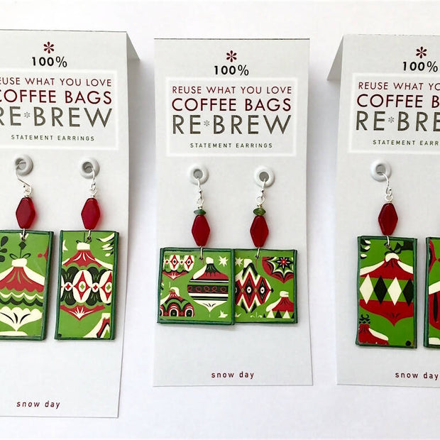 Re*Brew Statement Earrings / Holiday Dangle