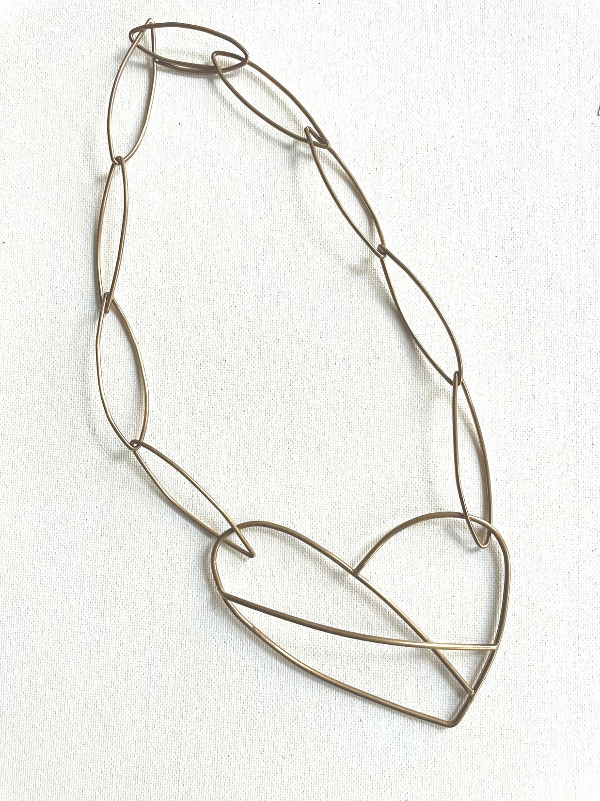 3D heart statement necklace
