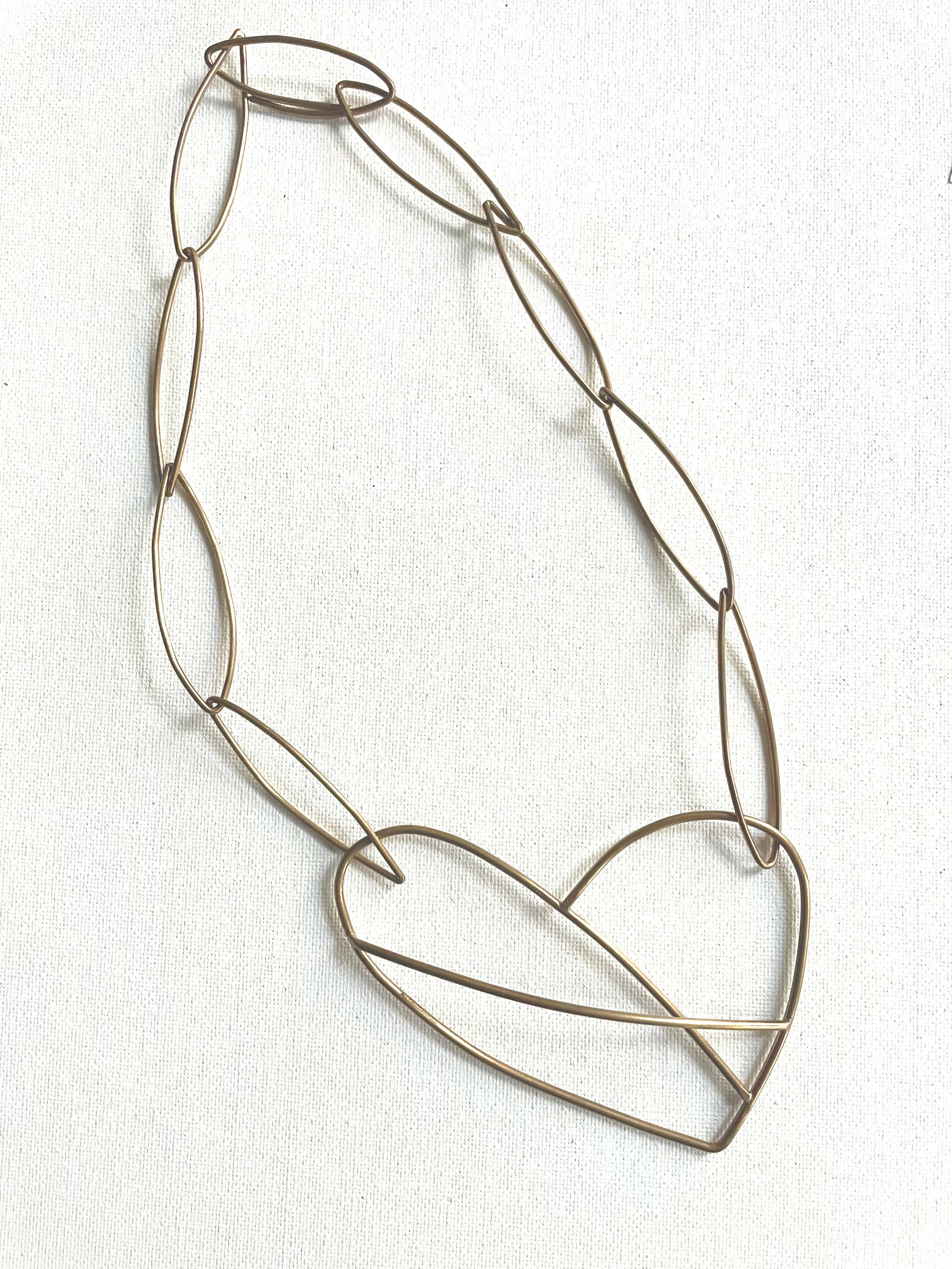 3D heart statement necklace