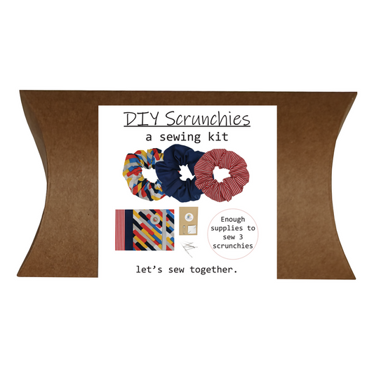 DIY Scrunchie Kit - Set of 3 - Red Splotch Set