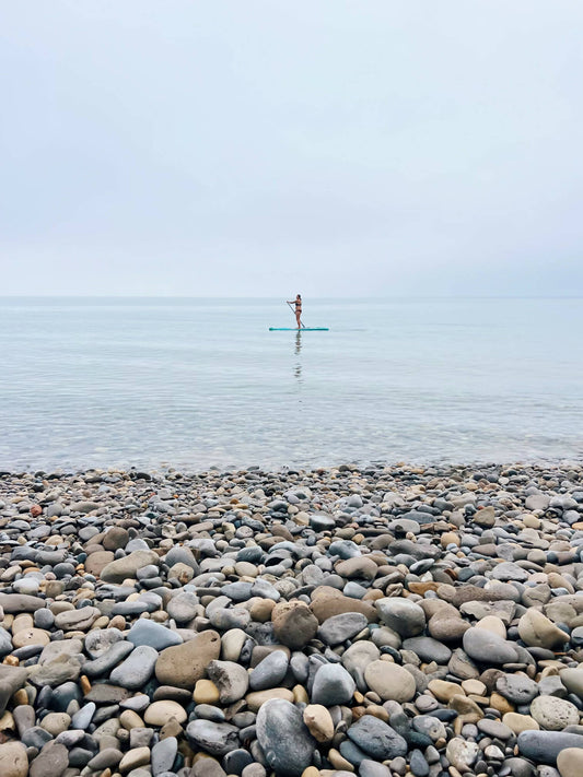 Paddleboarder on Lake Michigan