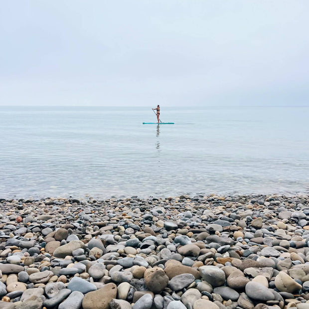 Paddleboarder on Lake Michigan