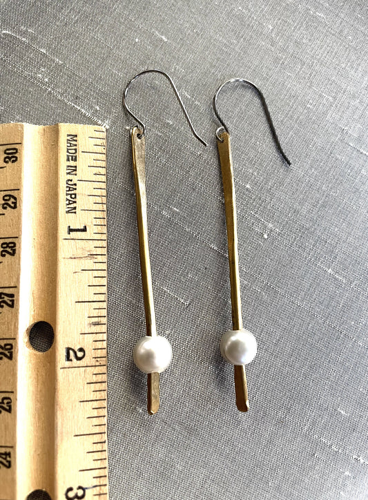 Pearl accent earrings