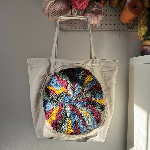PUNCH NEEDLE TOTE BAG