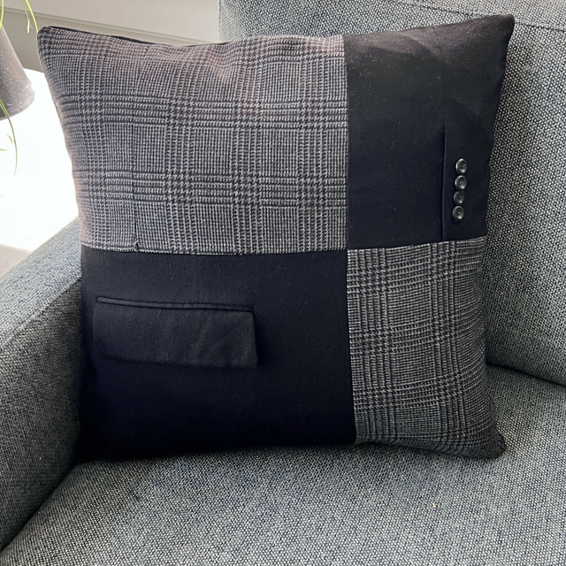 Mens tweed/cashmere pillow