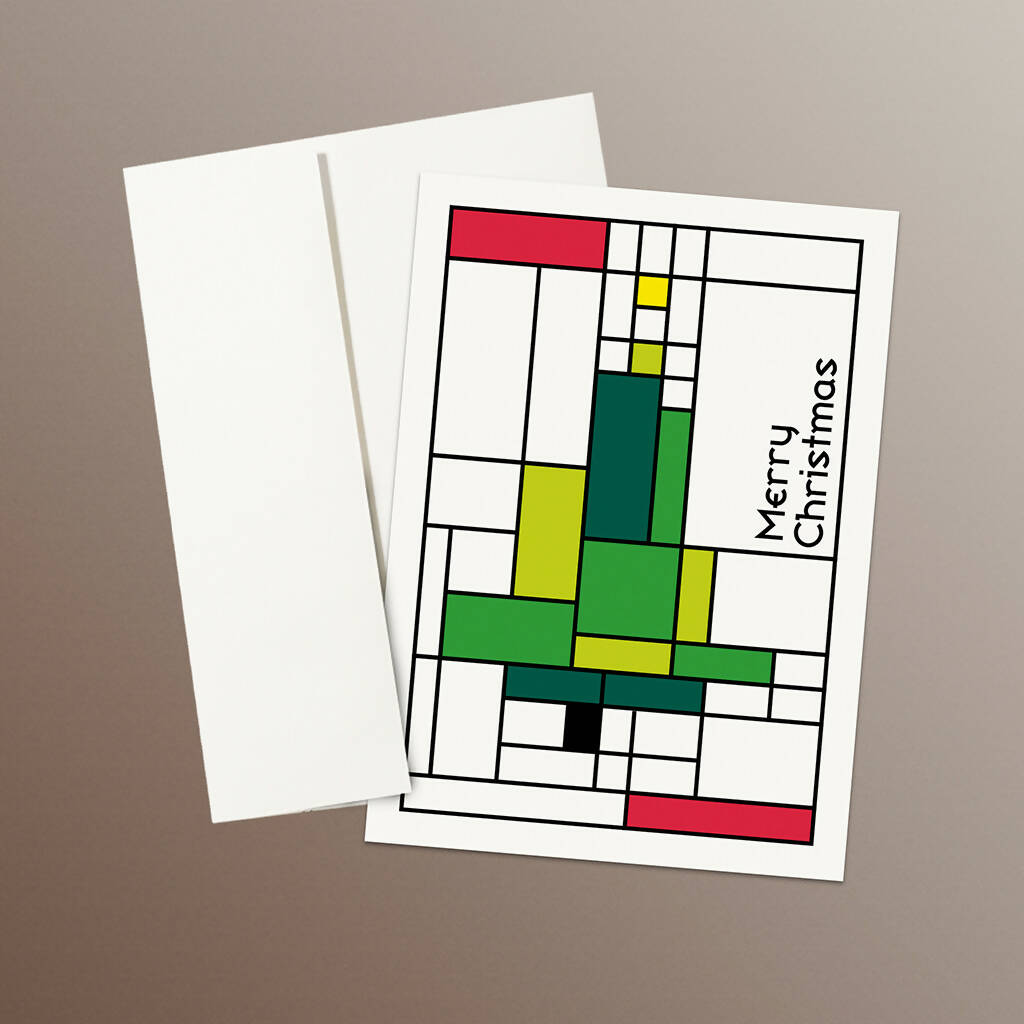 Christmas Cards, Piet Mondrian Style