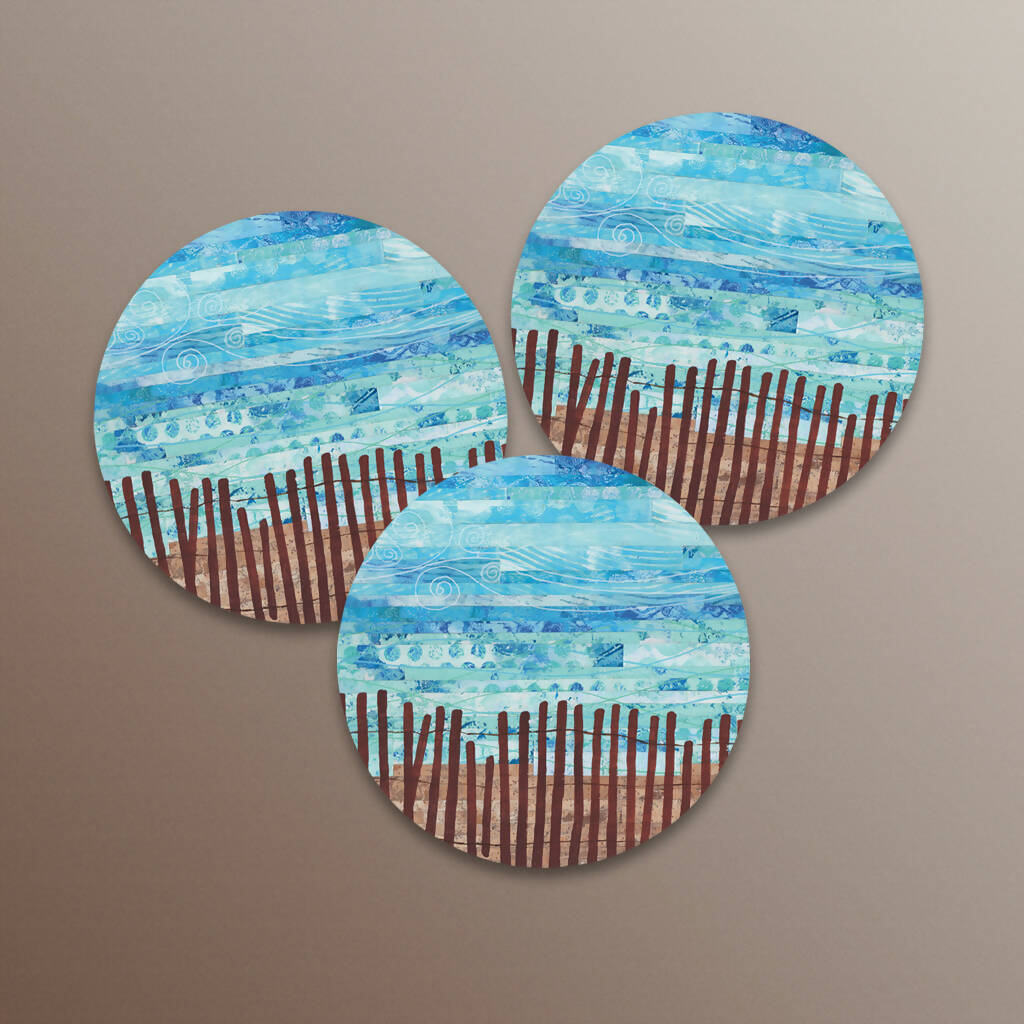 Lee Street Beach Coasters • 6pk