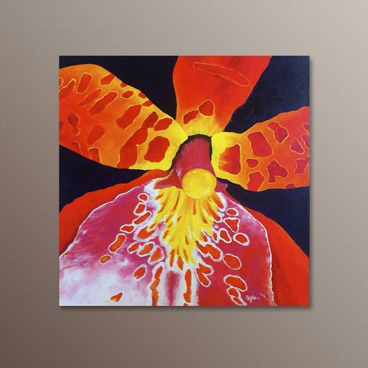 Miltassia Orchid Acrylic Painting