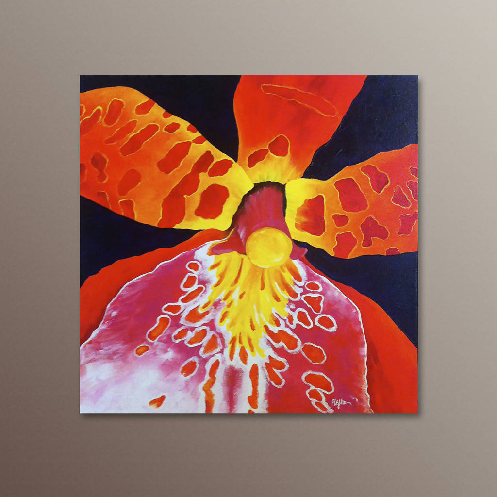 Miltassia Orchid Acrylic Painting