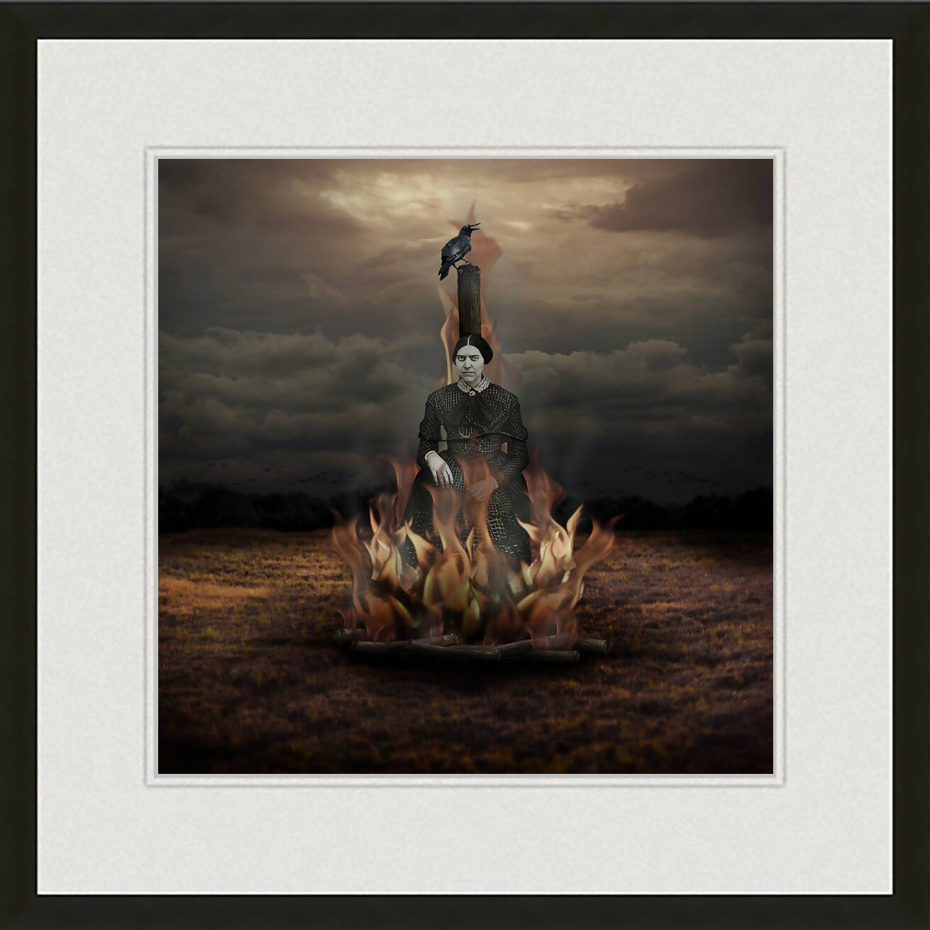 Baptized of Fire - 16" x 16" Framed & Matted Giclée Print