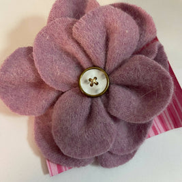 Repurposed Sweater Felted Wool Flower Brooch Pin