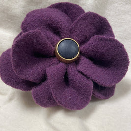 Repurposed Sweater Felted Wool Flower Brooch Pin
