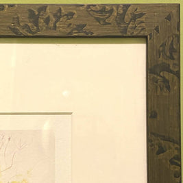 Lemon Tree & Bench - framed giclee print
