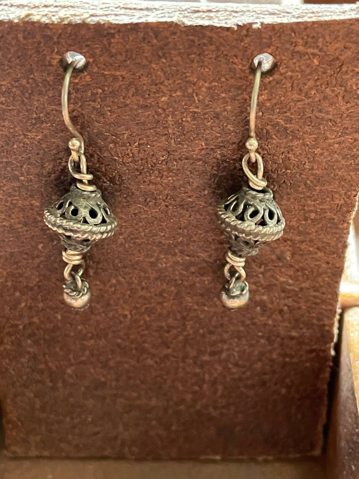 Vintage Silver Bead Earrings - RAJER