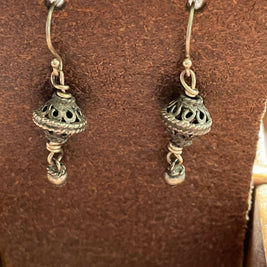 Vintage Silver Bead Earrings - RAJER