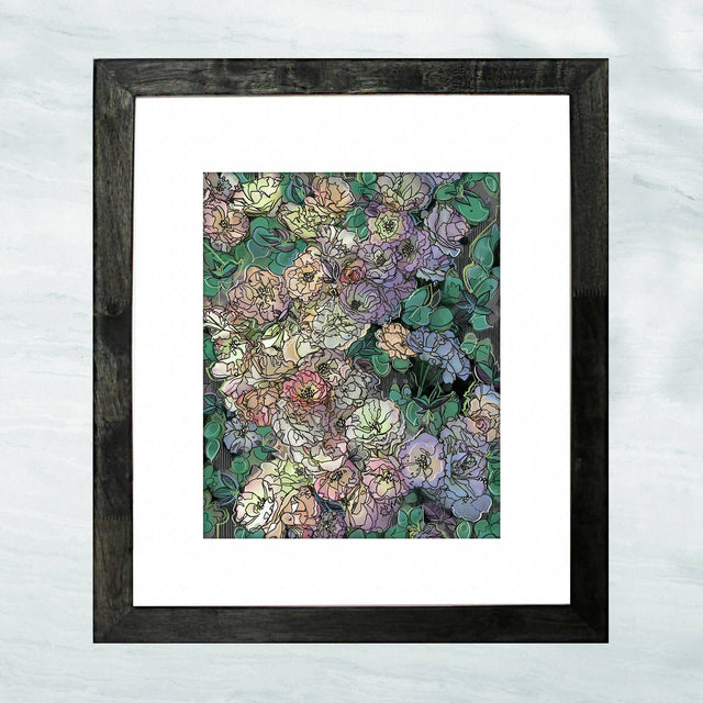 "Encompass" Lustre Print with Linen Texture, Framed