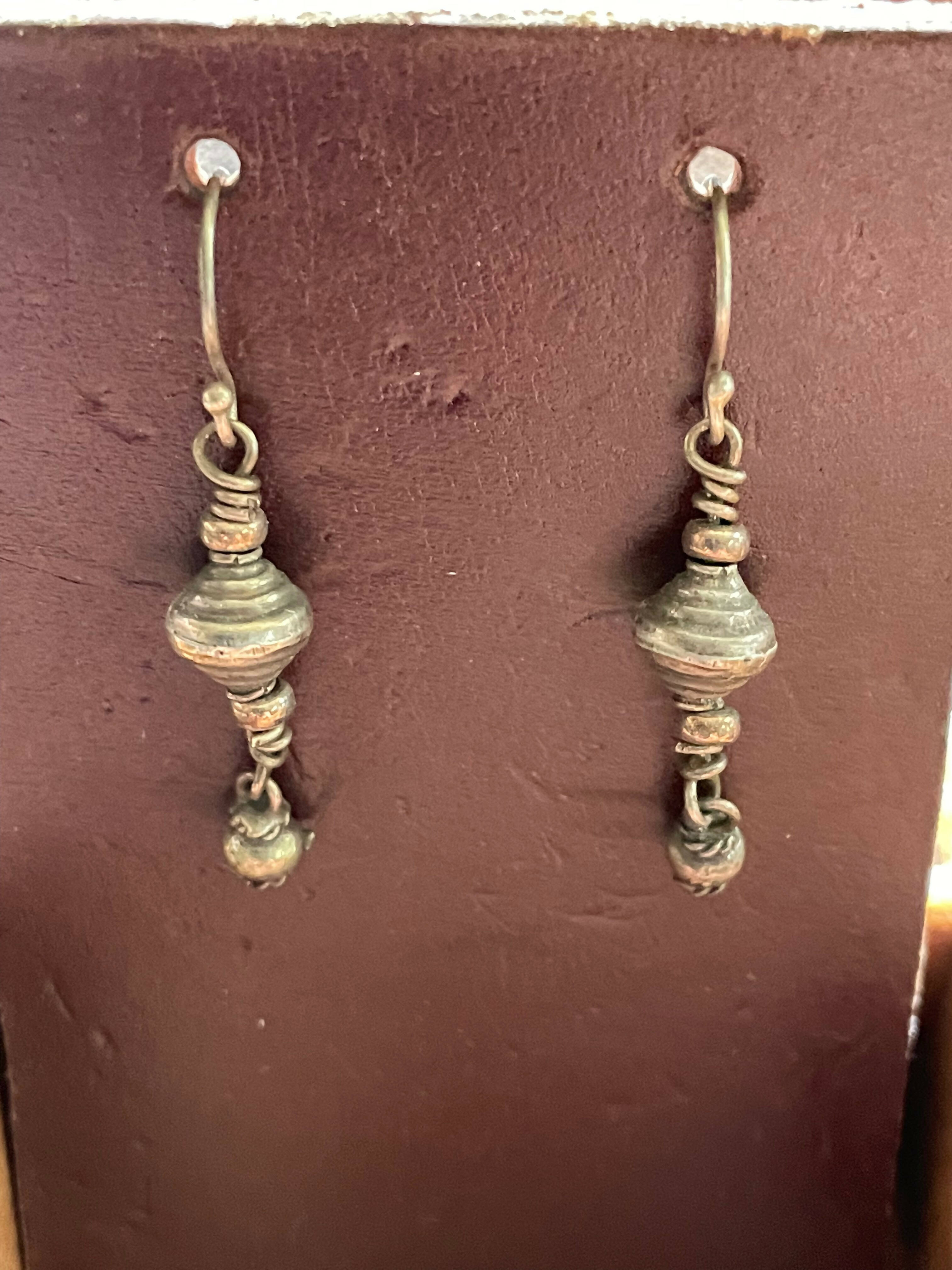 Vintage Silver Bead Earrings - RAJER