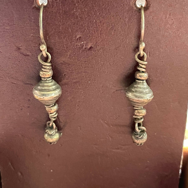 Vintage Silver Bead Earrings - RAJER