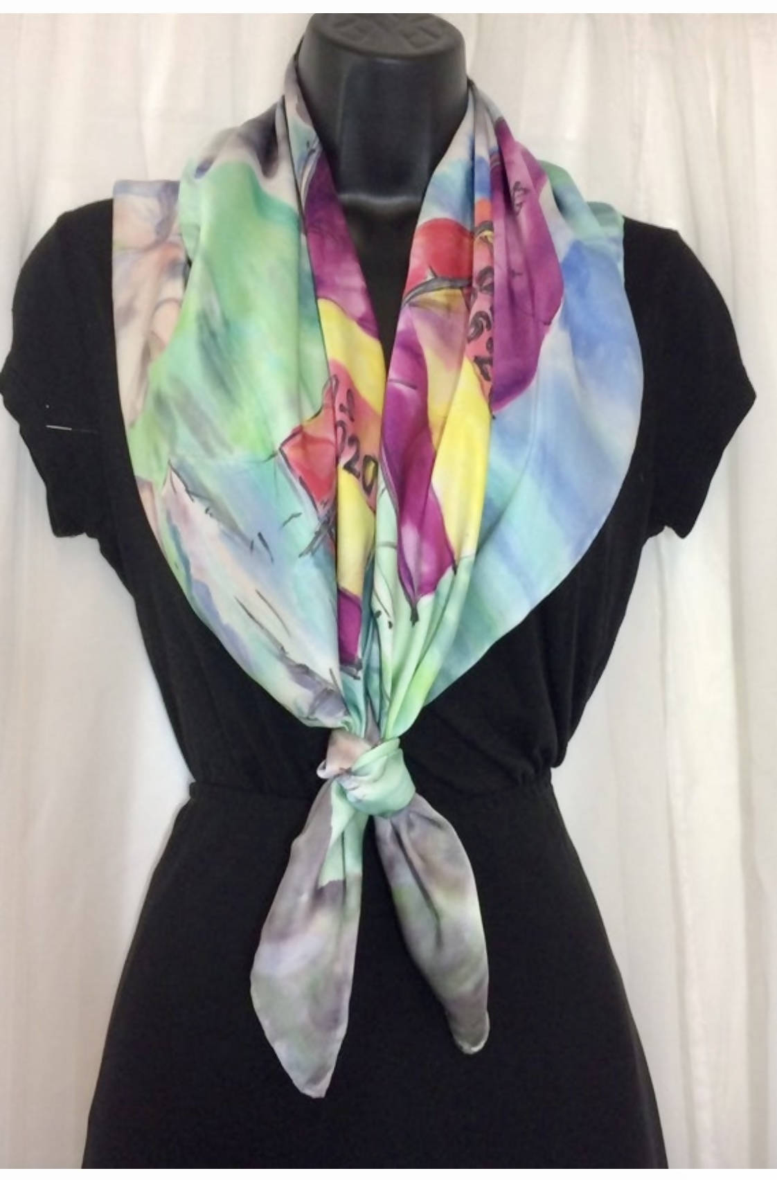 Sailboat Silk Square Evanston Scarf