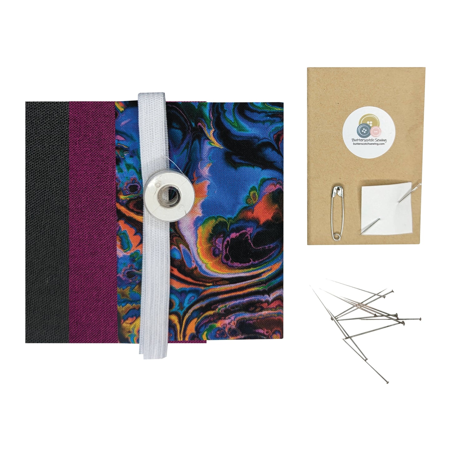 DIY Scrunchie Kit - Set of 3 - Oil Spill