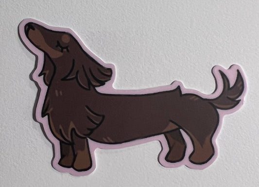 Long Haired Dachshund Sticker