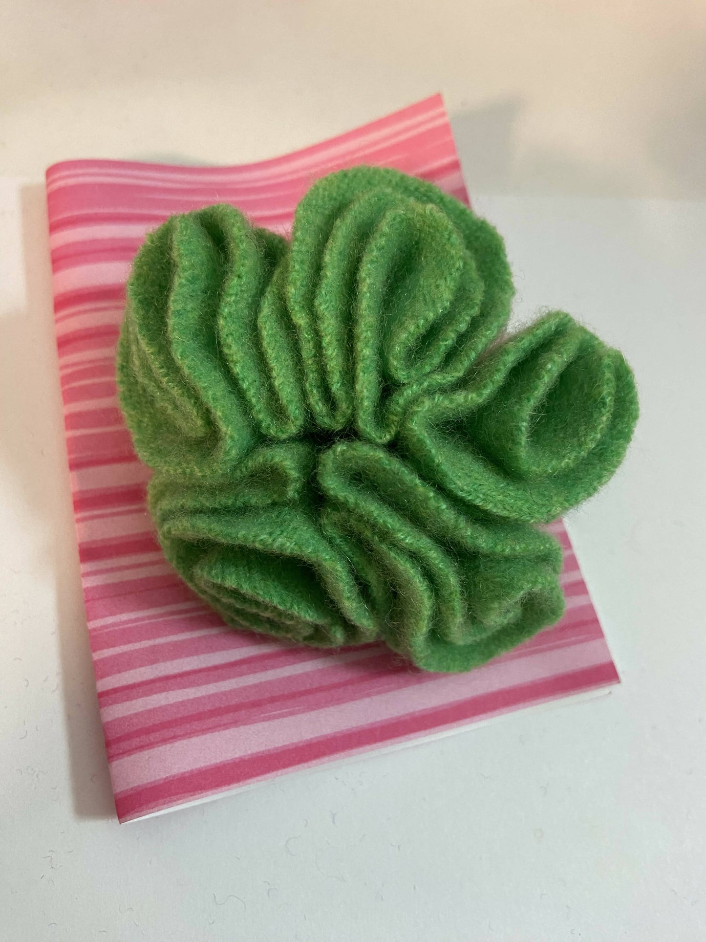 Repurposed Sweater Felted Wool Flower Brooch Pin