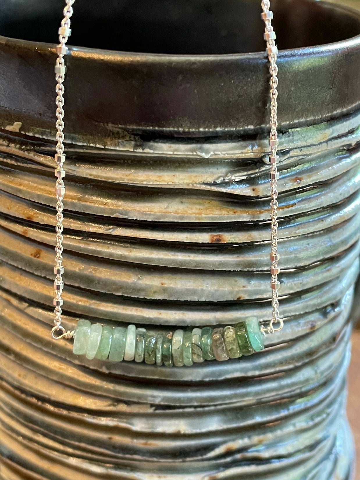 Sacred Lines Necklace Silver -SLNKS