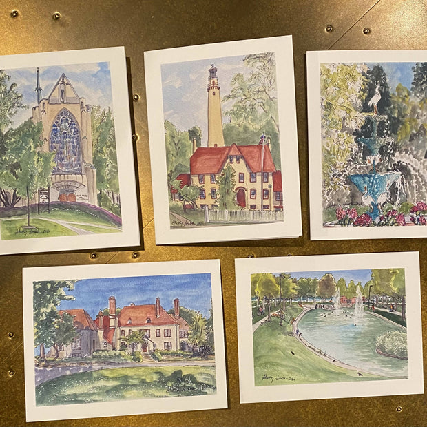 Evanston scenes note cards