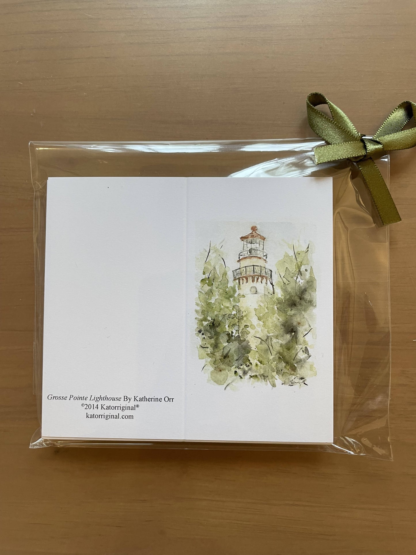 "Evanston's Grosse Pointe Lighthouse" Small Gift Cards by Katherine Orr