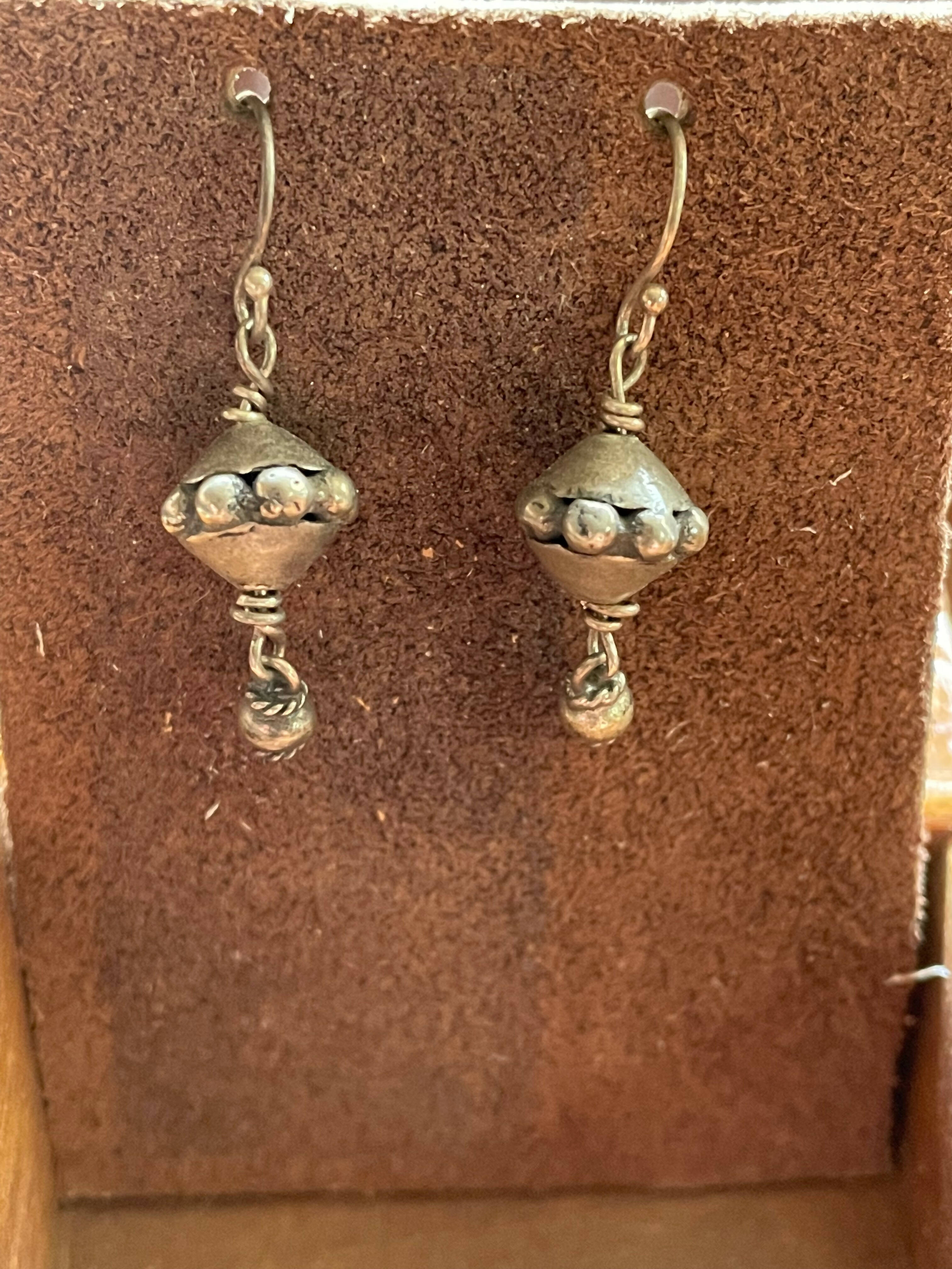 Vintage Silver Bead Earrings - RAJER