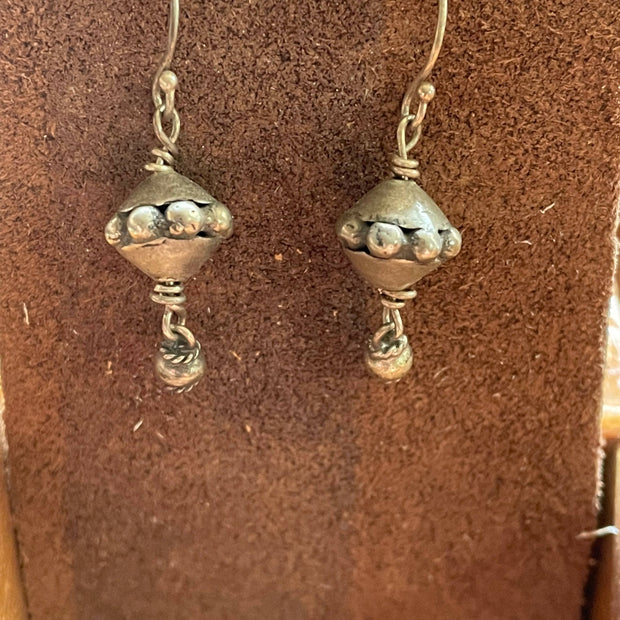 Vintage Silver Bead Earrings - RAJER