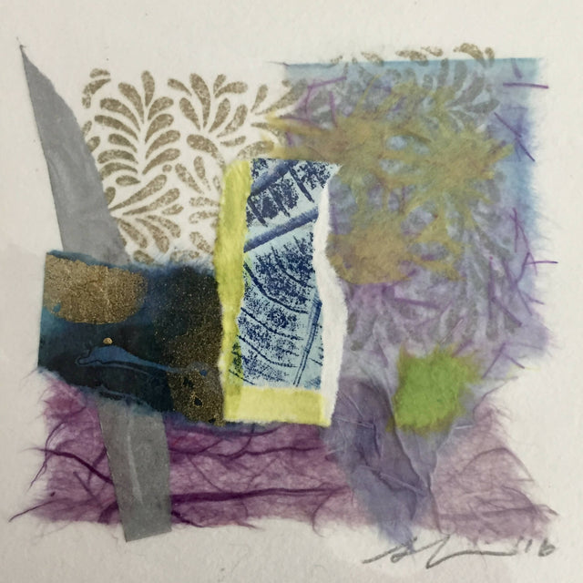 Set of 2 Abstract monotype collage IMG4636