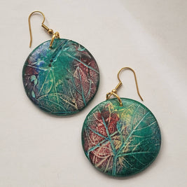 Nature polymer clay earrings