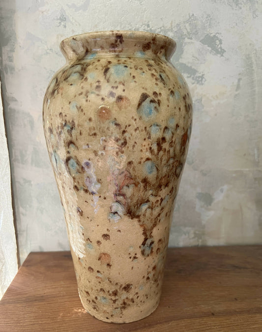 Mocha Earthenware Vase