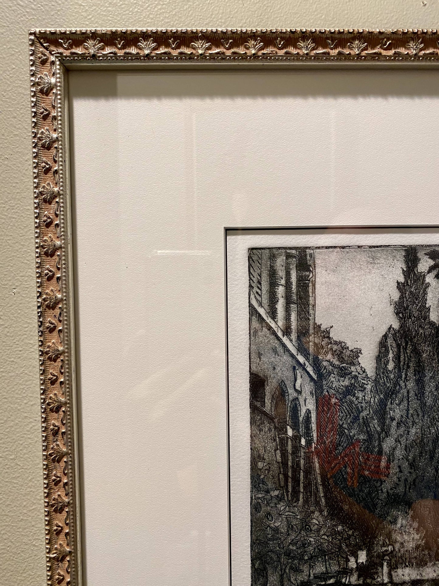 La Suvera etching - framed