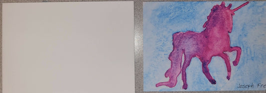 3.5x5 Unicorn Watercolor Printed Card