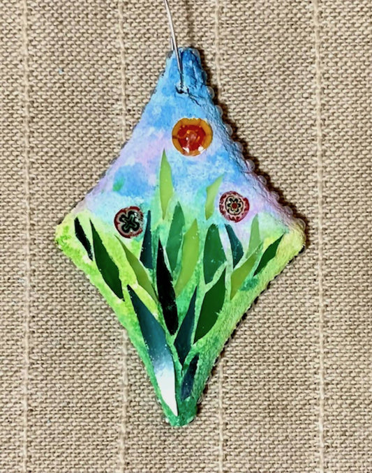 Mosaic Ornament: Diamond Flowers