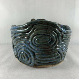 Ceramic Coil Pot in Blue Green